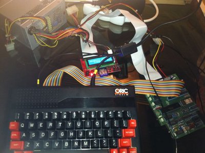 ORIC Atmos avec carte interface et SD HxC