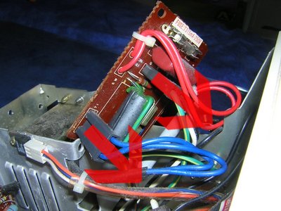 Connecteurs de la platine de filtrage