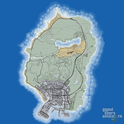 GTA V - Carte routière.