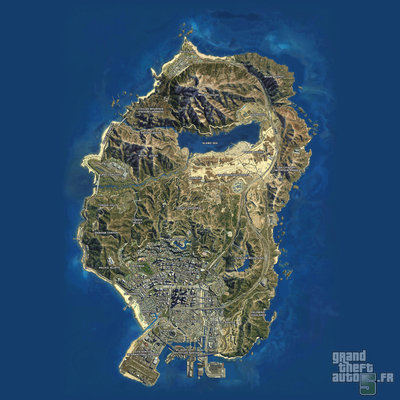 GTA V - Carte satellite.