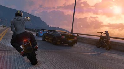 Course-poursuite dans Grand Theft Auto Online.