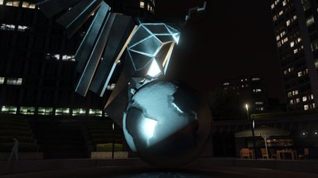 Monument aux pieds des bâtiments FIB &amp; IAA.