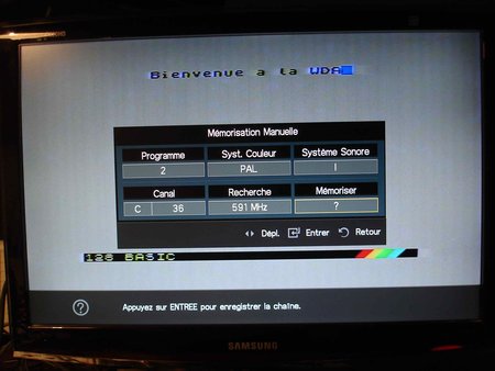 Sortie UHF ZX SPECTRUM +2 canal 36, 591 MhZ, PAL I