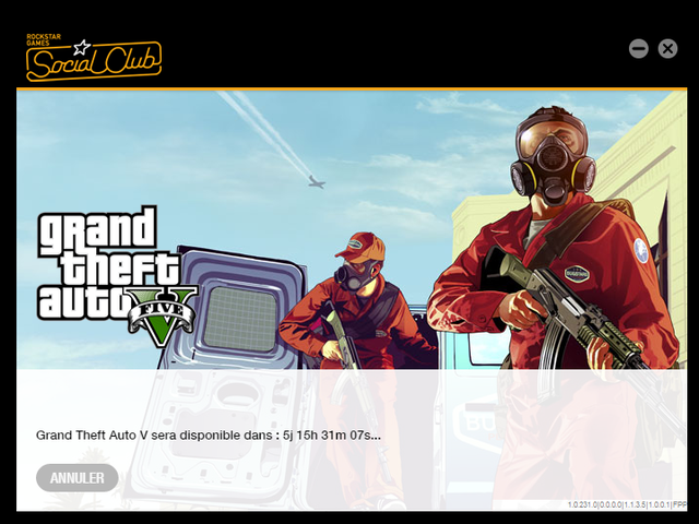 Une fois l'installation effectuée, le compte à rebours du lancement officiel de GTA V sur PC commence...