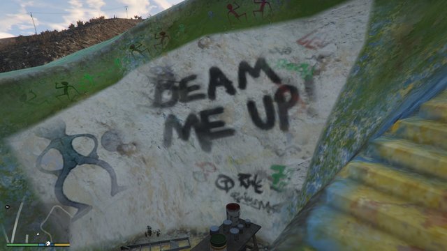 Le tag "Beam me Up" ("téléportez moi en l'air").