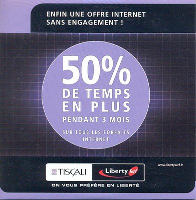 Kit de connexion TISCALI/Liberty Surf - 2002 (recto)