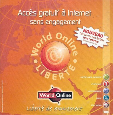 Kit de connexion World Online "Forfait tout compris" (1999/2000 ?) - recto