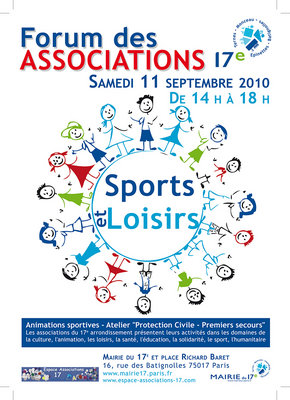Flyer du Forum 2010 des Associations du XVIIème ardt. de Paris.