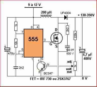Alimentation Nixie NE 555 Power supply for Nixie