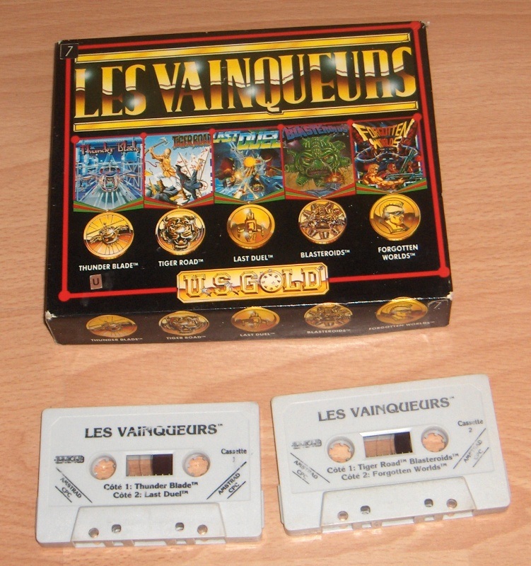 Compilation de 5 Jeux (voir photos pour le nom des jeux) sur cassette pour AMSTRAD CPC
