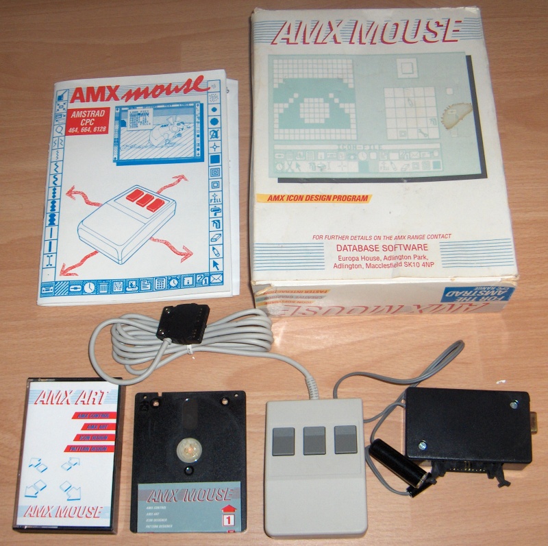 "AMX Mouse", souris pour AMSTRAD CPC au grand complet et fonctionnelle.