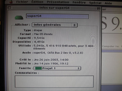 Capacité disque-dur G4.