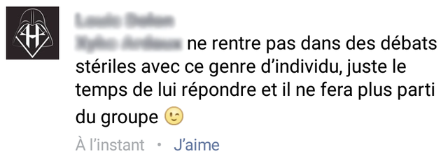 "(...) des débats stériles avec ce genre d'individu (...)"