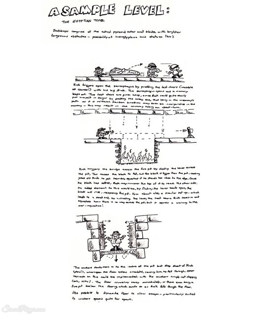 Page 4 du script original de Simon PHILIPPS &amp; Terry LLOYD. - 1988