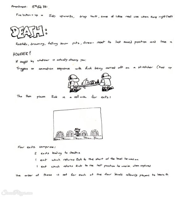 Page 7 du script original de Simon PHILIPPS &amp; Terry LLOYD. - 1988