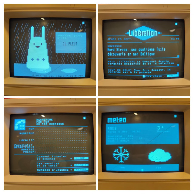 20230109_004357-COLLAGE.jpg (159.42 Kio) Vu 151018 fois Photos d'écrans des échos : "Pluie ou pas pluie", "Libération", "Annuaire" et "Météo".