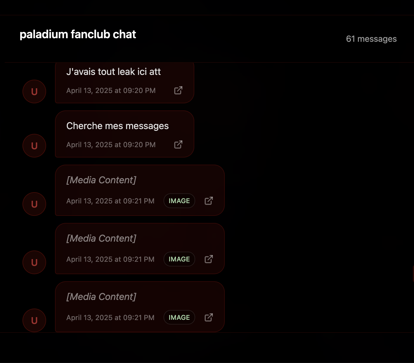 Interventions de @uwudev dans des groupes publics sur Telegram
