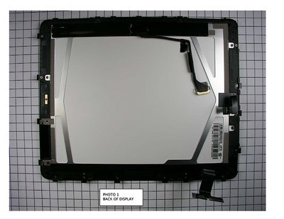 Arrière de l'écran de l'iPad.