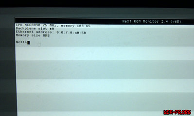 Entrée dans le "ROM Monitor"...